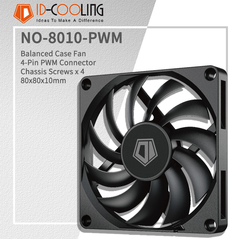 Case Fan Controller - ID-COOLING NO-8010-PWM 80 mm PC-Lüfter, 800–3000