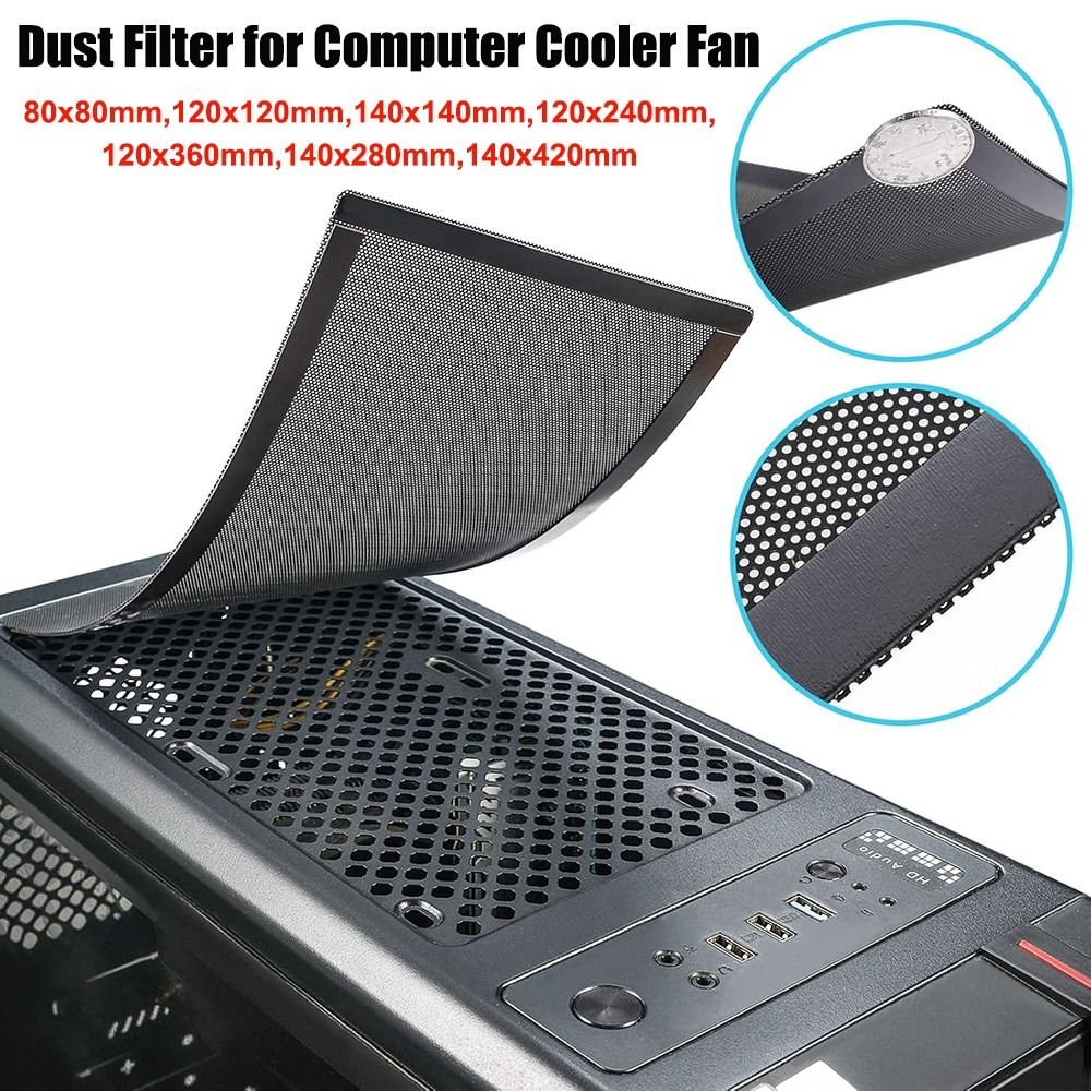 Dust Filter Pc - Neuer PVC-Staubfilter mit Magnetrahmen, Schwarz, PC-Kühlerfilter