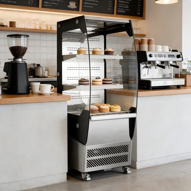 Case Fans - 494x677x1455mm Rotierende Gewerbliche Kuchen-Vitrine mit Ventilator-Kühlung