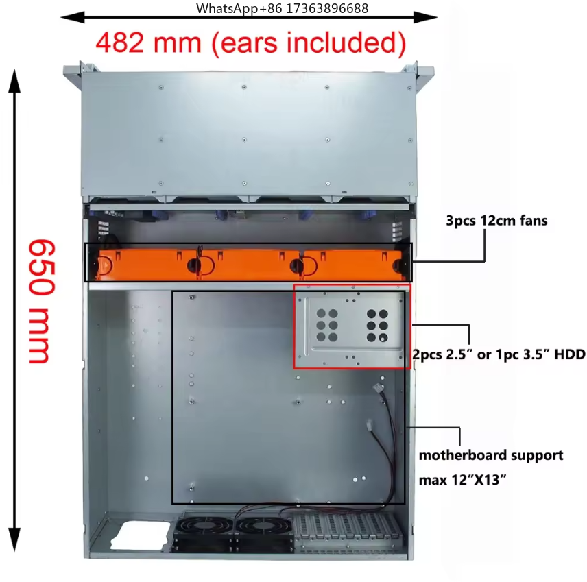 4U Rackmount-Servergehäuse 24  – Case Fans Bewertung und Preis